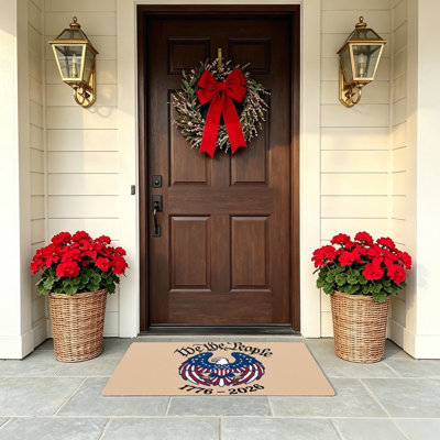 Tapis de sol We the People Patriotic Eagle, 24 x 36 po, pour l'intérieur ou l'extérieur, Jour de l'Independance