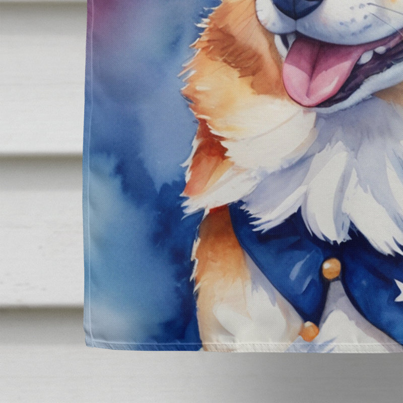 Drapeau patriotique de la maison américaine, Brun / bleu Corgi