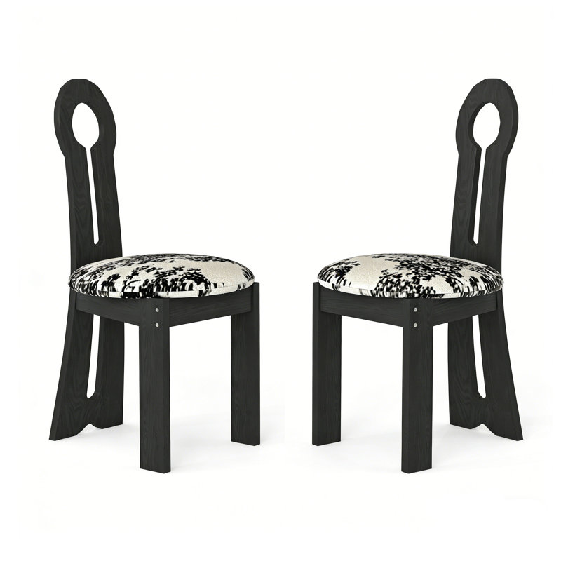 Ensemble de chaises de salle à manger rembourrées en bois massif Benson (ensemble de 2)