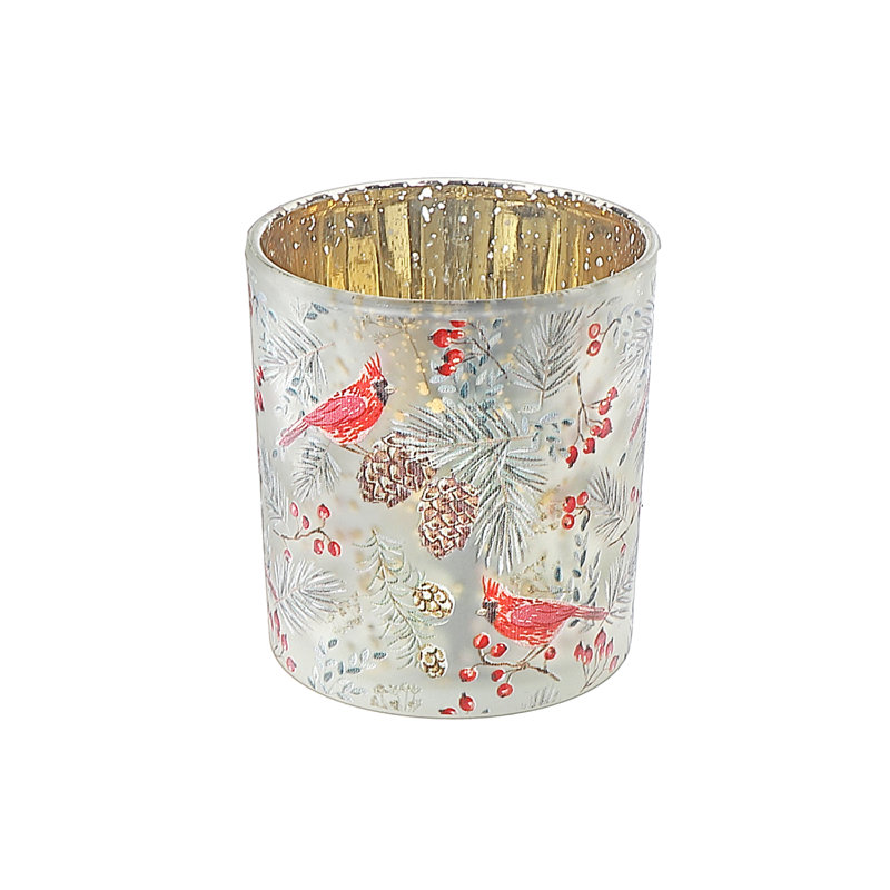 Petit porte-bougie en verre Cardinal - ensemble de 2, H 3 po x l 3 po x P 3 po