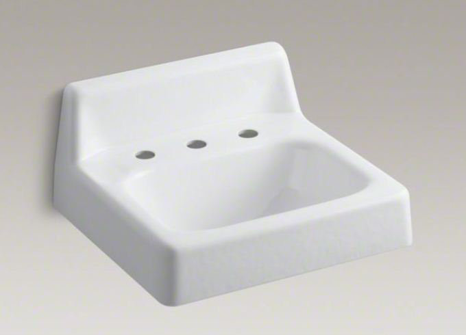 Lavabo de salle de bain mural 19 "x 17" avec centres 8 "Hudson