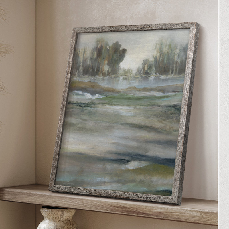 Lake Solitude, reproduction encadrée - bois massif, H 30 po x l 24 po