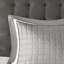 Très grand / très grand lit gris - édredon léger et confortable avec des coussins assortis-124915225