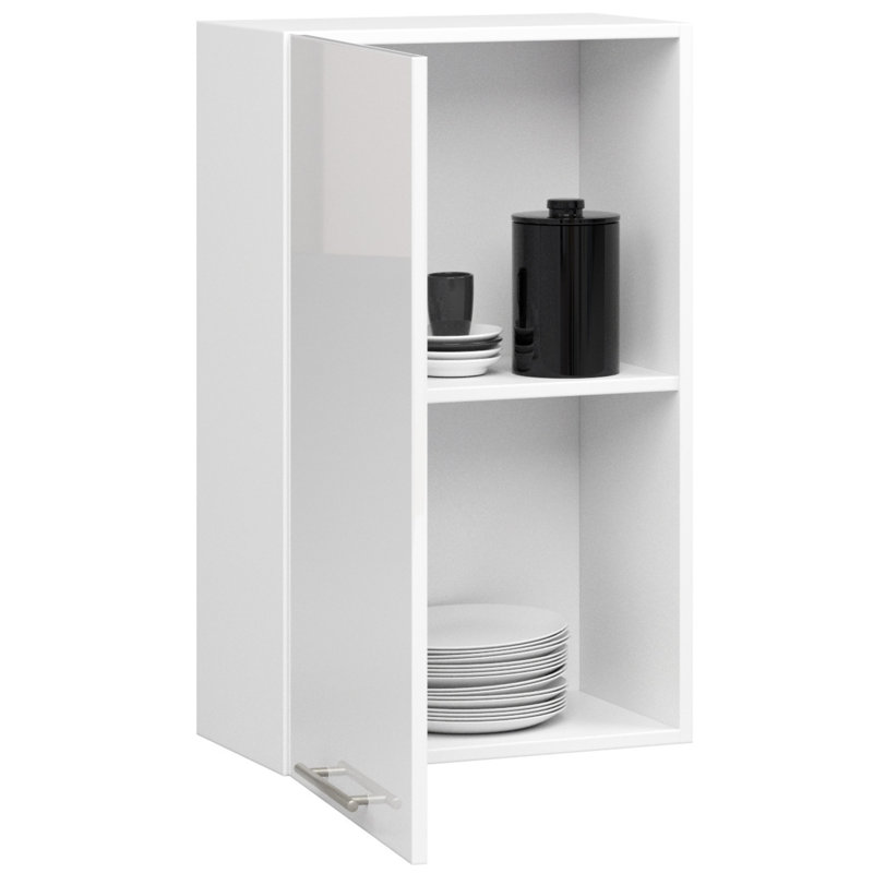 Oliwia kitchen wall -mounted cabinet in white, glossy white Base Unit, 72cm H x 50cm W x 30cm D
