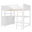 Lit mezzanine en bois avec bureau, tiroirs et tablettes, lit multifonctionnel peu encombrant pour enfants et adolescents-1222140238-1222140237
