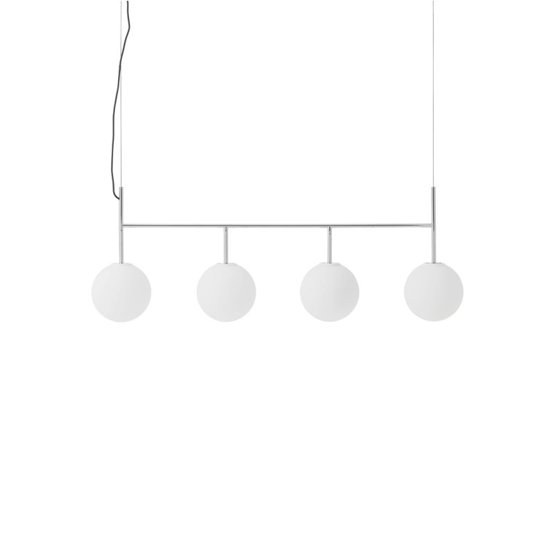 TR Bulb Series 4 - Light Pendant, Matte Opal, Polished Steel