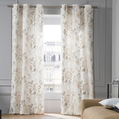 Magellan Cotton Blend Semi Sheer Single Curtain Panel