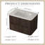 Meuble-lavabo mural simple 30 po avec comptoir intégré en céramique blanche