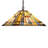 Chloe Lighting Kinsey Ceiling Pendant Fixture – 7.3" H Tiffany-Style 2-Light Mission Hanging Pendant Light With 16" Shade