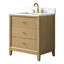Meuble-lavabo autoportant à simple cuve 30 po avec plateau en marbre Caldwell-107663169-107663162-107663165