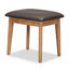 Ensemble coiffeuse 43,3 "en bois avec miroir rabattable et tabouret, coiffeuse avec trois tiroirs et espace de rangement, brun