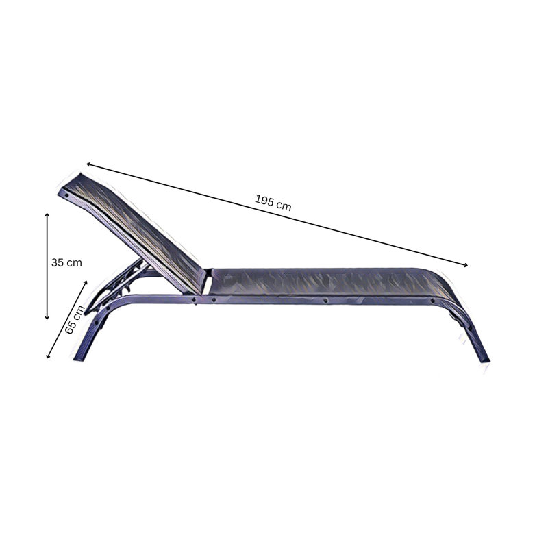 Malie 195cm Long Reclining Single Chaise
