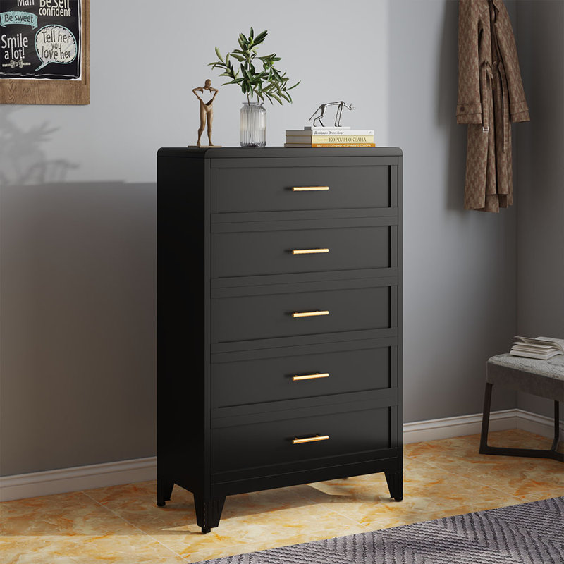 Freestanding Metal 5 Smartt With Arc Edge, Black