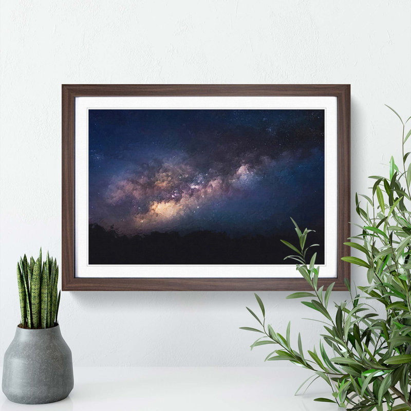 Universe in Abstract Vol.41 in Abstract - Picture Frame Graphic Art Print, 62cm H x 87cm W x 2cm D, Walnut Framed