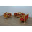 3 Pieces Bellagio Ii Sofa Set Red Gold Fabric