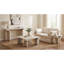 Table basse carrée moderne en faux marbre avec pieds arqués - 55 cm-1393539691