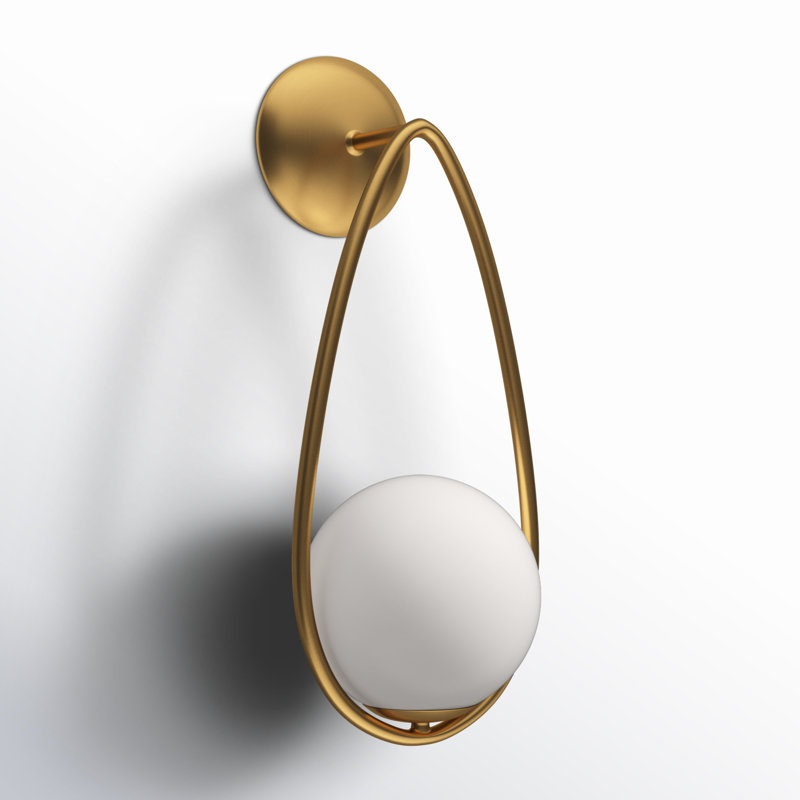 Akara Dimmable Bath Sconce, Burnished Brass