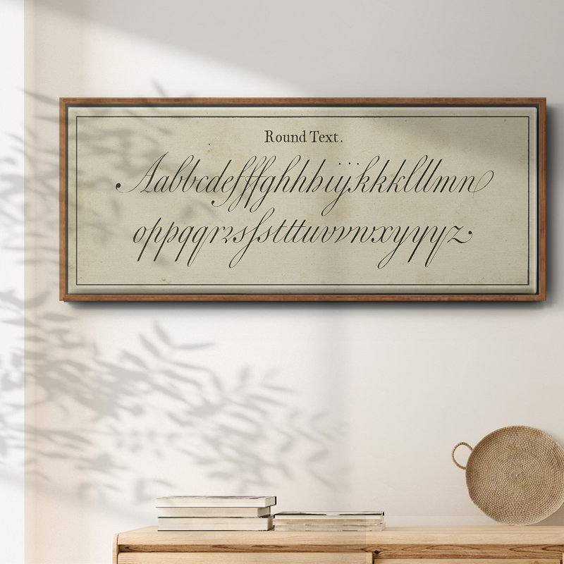 Manuscript Sampler II- Framed Canvas