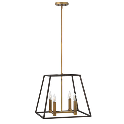 Burley Oak 4-Light Single Geometric Pendant
