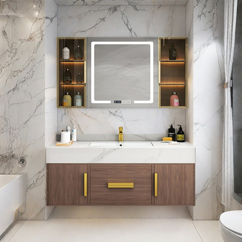 Modern and simple bathroom cabinet, 21.6" H x 51.1" W x 19.6" D