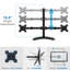 Mount-It Full Motion Adjustable Double Monitor Desk Stand | Fits 21 - 32 In. Computer Screens