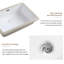 Lavabo de salle de bain rectangulaire encastré, lavabo de salle de bain encastré rectangulaire, lavabo en céramique blanc avec trop-plein