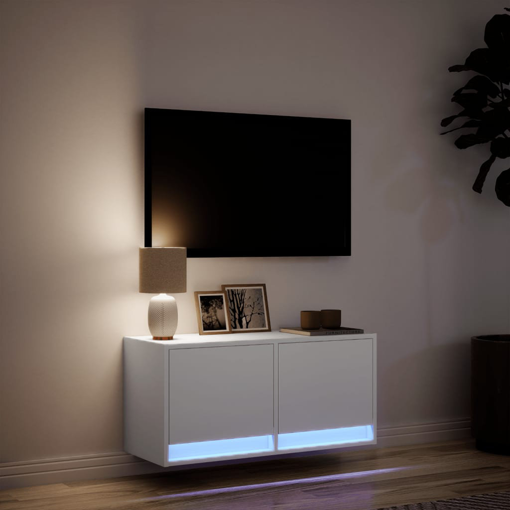 Vidaxl TV Wall Cabinet with LED Lighting 31 x 38cm