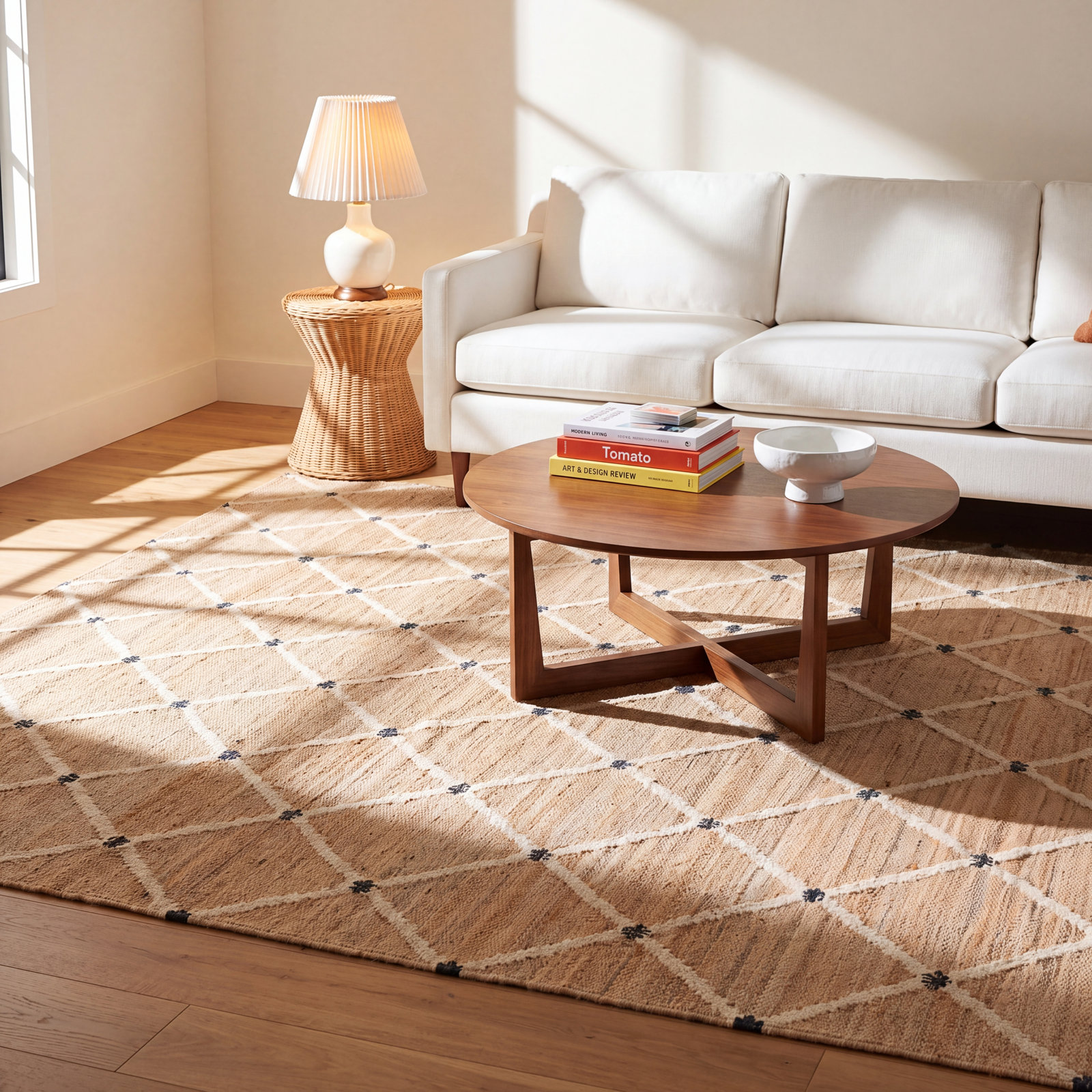 Kali Natural Handwoven Jute Rug, Natural, Rectangle 8'6" x 11'6"