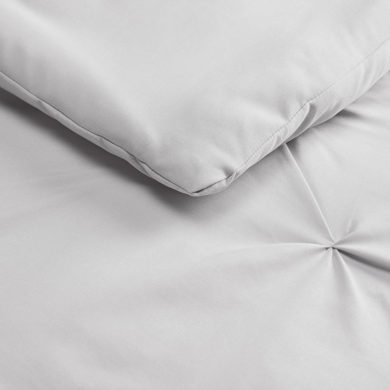 Full Gray Microfiber Bed in a Bag Set