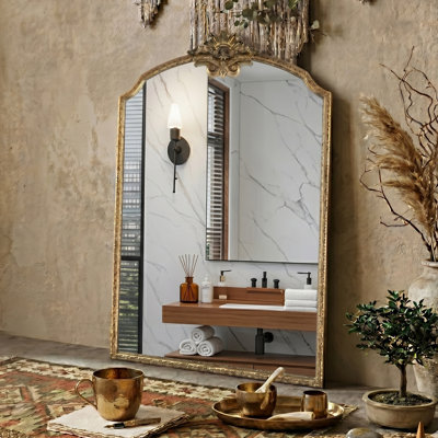 Lindon Arched Iron Wall Mirror