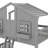 Twin-Over-Twin House-Themed Bunk Bed Complete With Roof, Window, Window Box, Door, Safety Rails, And Ladder-1782121892