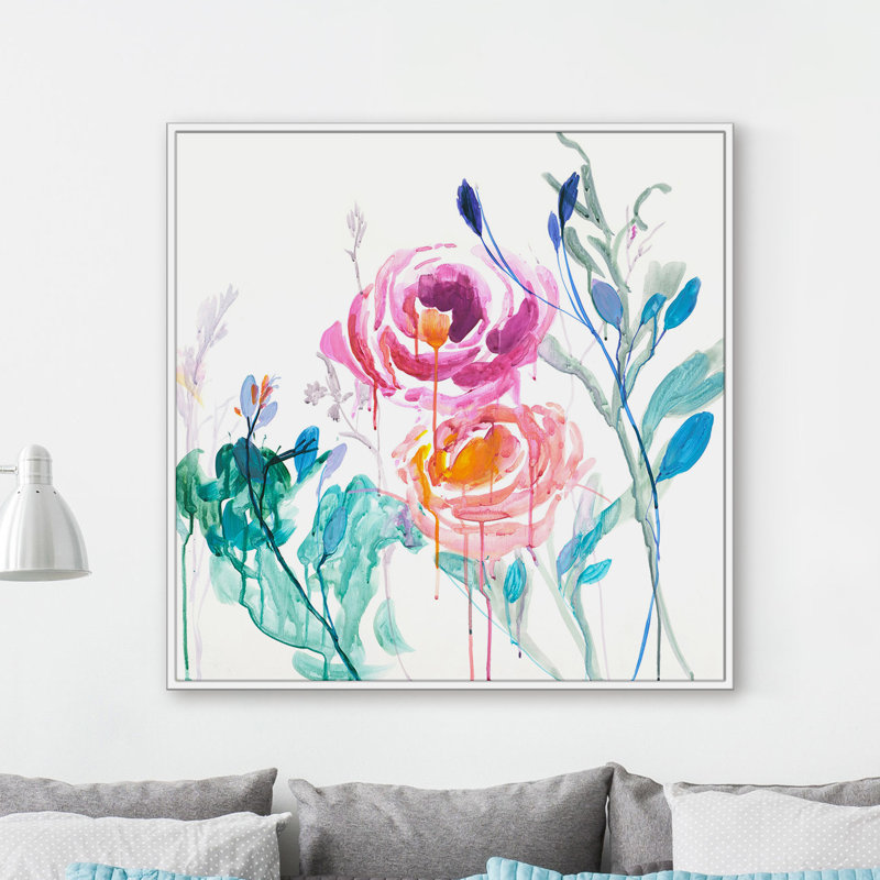« fleur passion », reproduction sur toile encadrée, H 32 po x l 32 po x P 1,5 po