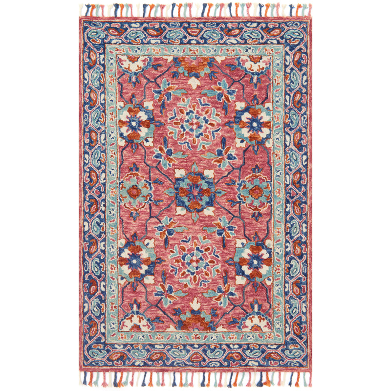 Leyna Wool Floral Indoor Rug, Rectangle 7'9" x 9'9"