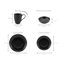 Industrial 16 Piece Dinnerware Set, Service For 4