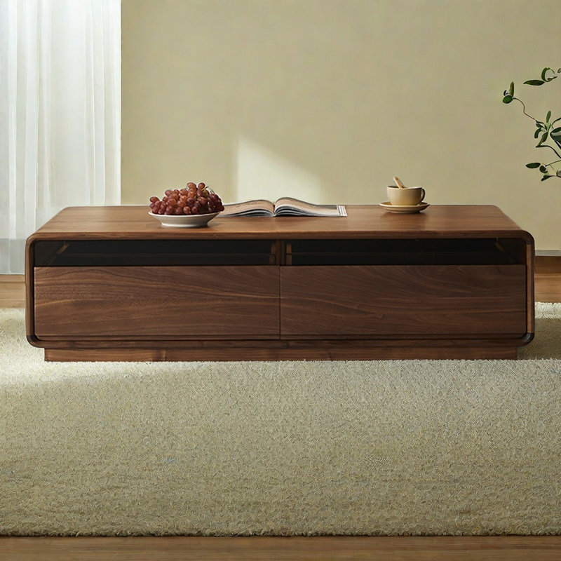Table de bout Classic en noyer noir, H 13,8 po x L 55,1 po x l 27,6 po