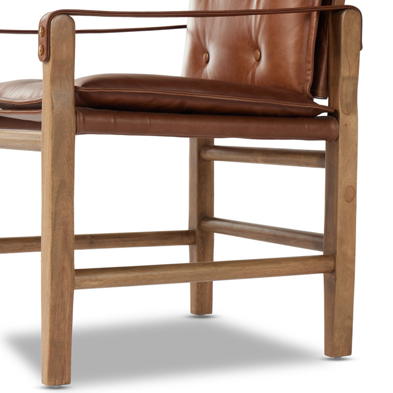 Lenz Leather Arm Chair, Brown