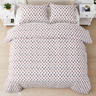 Sumita Floral Percale Cotton Duvet Set