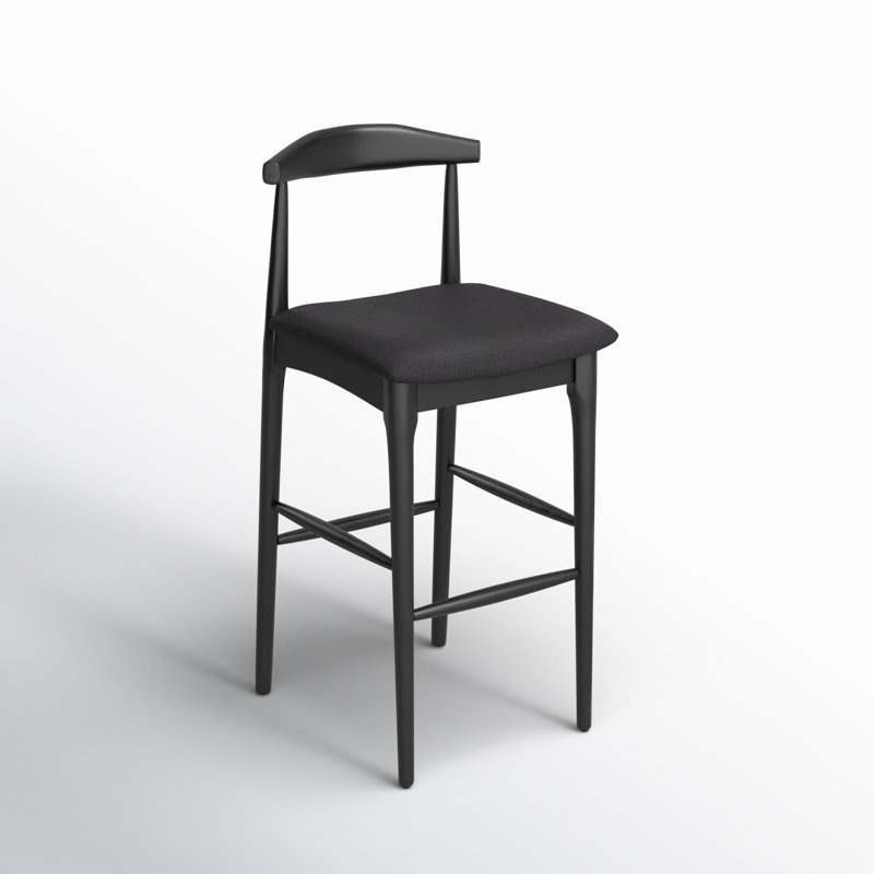 Tabouret de bar / de comptoir Hank, Noir, Noir, Tabouret de bar (siège d'une hauteur de 29,6 po)