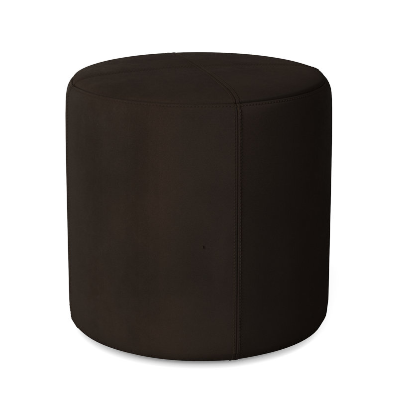 Porthleven Upholstered Ottoman, Velvet Chocolate
