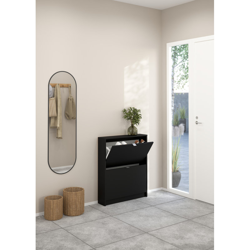 Aula 6 Pair Shoe Storage Cabinet, Black