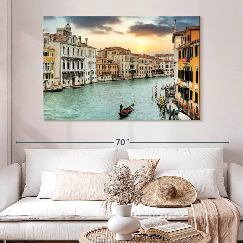 Kavia Gran Canal Vista au crépuscule, H 34 po x l 51 po