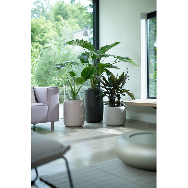 Pure Beads Pot Planter, Pebble pink, 34.9 H x 39.2 W x 39.2 D