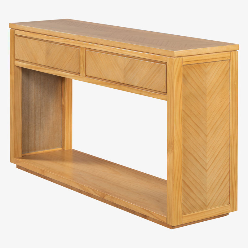 55"Wide 2-Drawers Chest, Natural