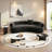 Black curved negotiating sofa-103978031