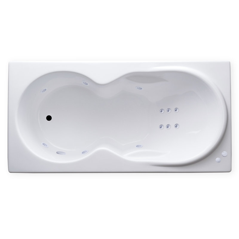 Baignoire de tourbillon à chute 72" x 36"