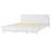 Pine Solid Wood Queen Size Bed, Solid and Stable , No Box Spring Needed, White Color-552052013