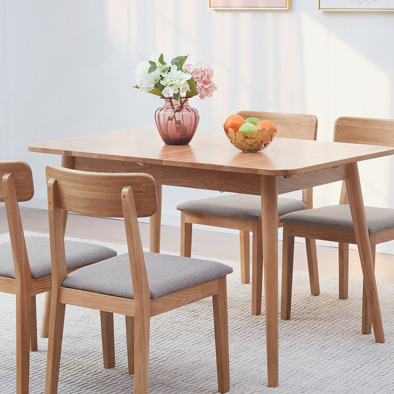 Table de coin télescopique en chêne massif naturel 1,2 pi 1,6 po