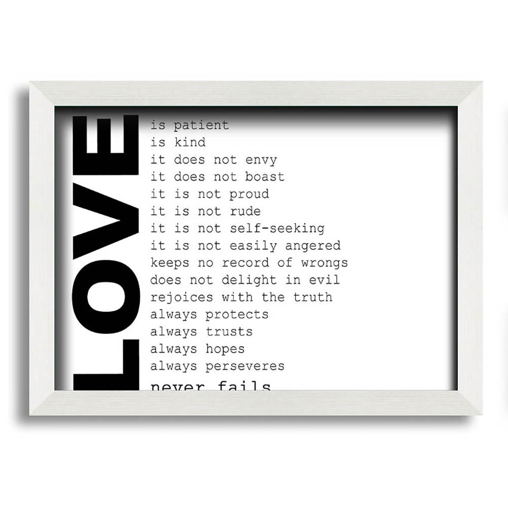 Loyalton Love Quote Love Never Fails Lime Green Gerahmter Druck Wandkunst