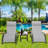 3 pcs Poolchairs Patio Chaise Lounge Set with Headrest, 5-Level Adjustable Sunbathing Tanning Poolside Recliner Chairs with Side Table for Outdoor Beach-89156901