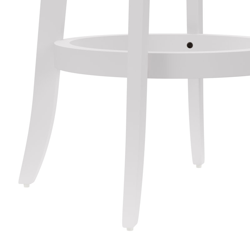 Arisa Swivel Stool, Bar Stool (30" Seat Height), Gray/White